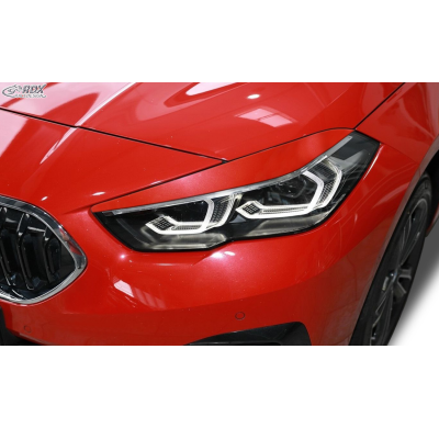 RDX Pestañas de faros para BMW Serie 2 Gran Coupé F44 Light Brows Conjunto para ambos lados. Fabricado en plástico PUR/ABS. Incl