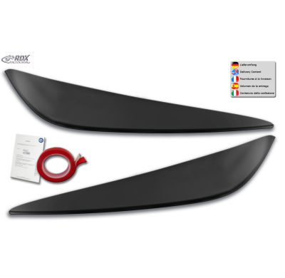 RDX Pestañas de faros para BMW Serie 2 Gran Coupé F44 Light Brows Conjunto para ambos lados. Fabricado en plástico PUR/ABS. Incl