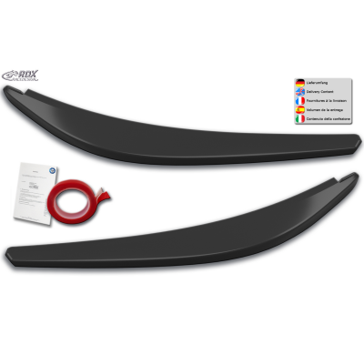 RDX Pestañas de faros para TOYOTA Yaris (XPA1) 2020+ Light Brows Conjunto para ambos lados. Fabricado en plástico PUR/ABS. Inclu