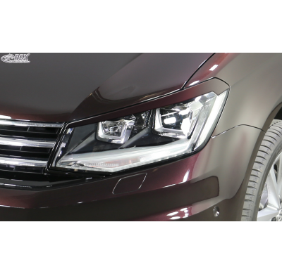 RDX Pestañas de faros para VW Caddy 2K / 2KN (2015-2020) Light Brows Conjunto para ambos lados. Fabricado en plástico PUR/ABS. I
