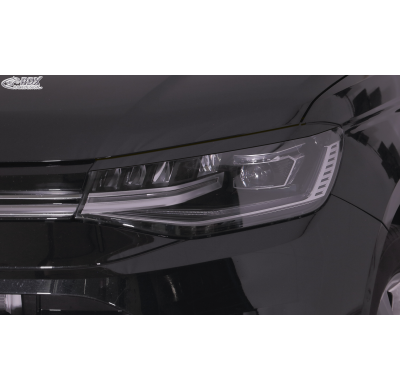 RDX Pestañas de faros para VW Caddy SK / SKN (2020+) Light Brows Conjunto para ambos lados. Fabricado en plástico PUR/ABS. Inclu