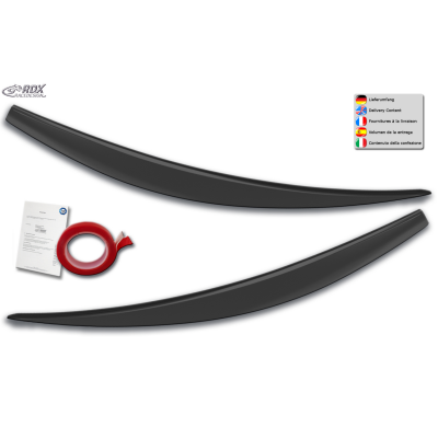 RDX Pestañas de faros para FORD C-Max DXA (2015-2019) Light Brows Conjunto para ambos lados. Fabricado en plástico PUR/ABS. Incl