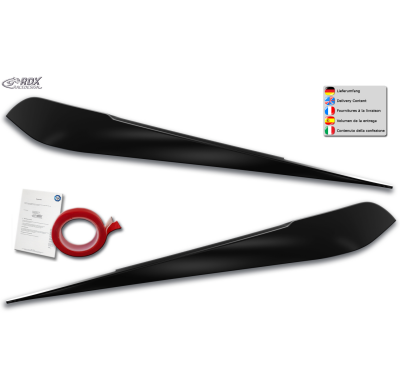 RDX Pestañas de faros para BMW Serie 1 F20 / F21 (2011-2015, para Halógenos) Light Brows Conjunto para ambos lados. Fabricado en