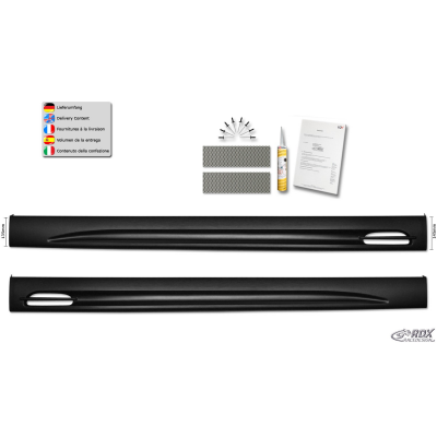 Taloneras laterales RDX para CITROEN Berlingo, PEUGEOT Partner & Rifter, OPEL Combo, TOYOTA ProAce City (Type E, 2018+) "GT-Race