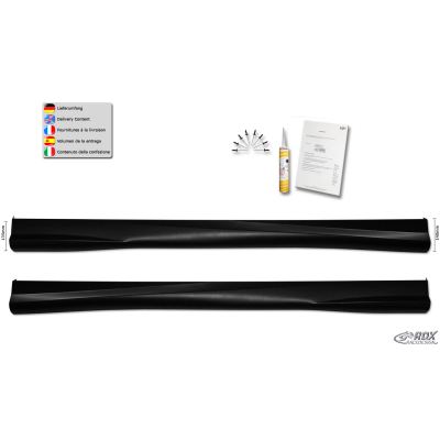 RDX Taloneras laterales AUDI A3 8V7 Cabrio Convertible "Turbo-R" Material:ABS