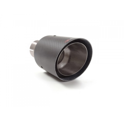 Cola Redonda 100 Mm Carbon Shot Acero Inox 
 Con Tubo De Entrada 60 Mm 
 Largura 190 Mm
 Universal Colas De Escape Ro.100 Carbon