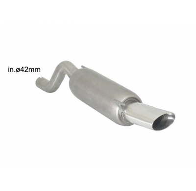 Silencioso Trasero Acero Inox Con Salida Ovalada 110x65 Mm 
  Opel Corsa E 1.2 (51kw) 11/2014>> Ragazzon