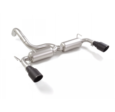 Silencioso trasero doble en acero inox con salidas redondas 102 mm Sport Line Black  
 Línea con diámetro mejorado 63,5 mm 
 
 C