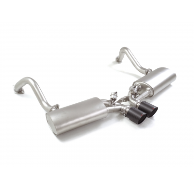 Silencioso trasero doble en acero inox con salidas redondas 100 mm Carbon Shot 
 Con valvulas de depresión.</p>
 
 Grupo N - SIN
