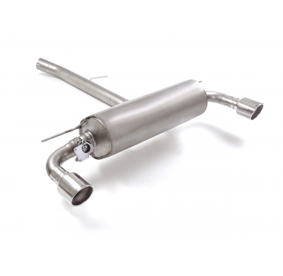 Silencioso trasero doble en acero inox con salidas redondas 102 mm Sport Line  </p>
 con valvula integradas.Las válvula es accio