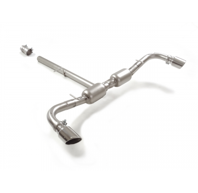 Silencioso trasero doble en acero inox con salidas redondas 95 mm Sport Line</p>
 Línea con diámetro mejorado 60 mm </p>
 
 CON