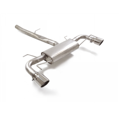 Silencioso trasero doble en acero inox con salidas redondas 114 mm Sport Line</p>
 Línea con diámetro mejorado 76 mm
 
 CON HOMO
