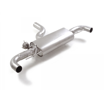 Silencioso trasero dobles en acero inox para codas estéticas originales
 Con valvula de depresión. </p>
 Línea con diámetro mejo