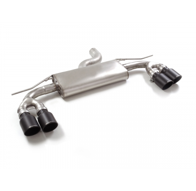 Silencioso trasero doble en acero inox con salidas redondas 2 / 102 mm Sport Line Black</p>
 Línea con diámetro mejorado 76 mm
