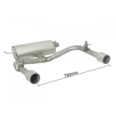 Escape Trasero Doble Acero Inox Salidas Redondas 102 Mm - Modificación Del Parachoques Original
  Toyota Celica (T23) 1.8 I