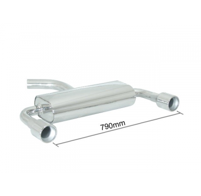 Escape Trasero Doble Acero Inox Salidas Redondas 102 Mm - Modificación Del Parachoques Original
  Audi A3 (Typ 8p) 2003>>201