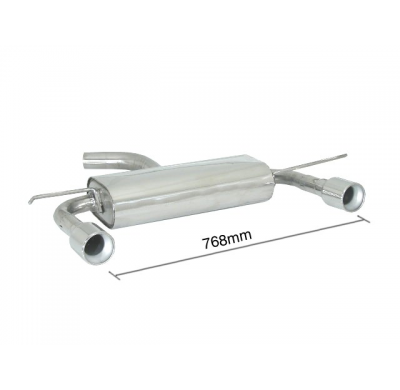 Escape Trasero Doble Acero Inox Salidas Redondas 90 Mm - Modificación Del Parachoques Original
  Audi A3 (Typ 8p) 2003>>2013