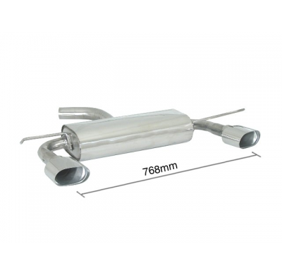 Escape Trasero Doble Acero Inox Salidas Ovaladas 128x80 Mm - Modificación Del Parachoques Original
  Seat Leon Mk2 (1p) 1.9t