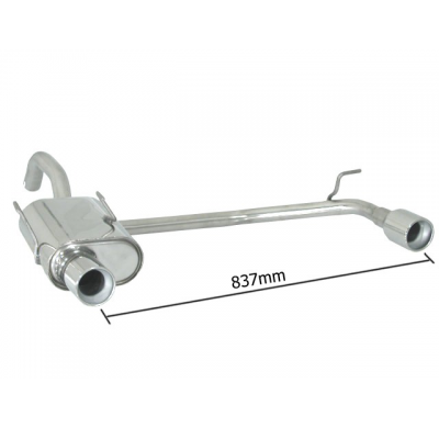 Escape Trasero Doble Acero Inox Salidas Redondas 90 Mm - Modificación Del Parachoques Original
  Fiat Panda Ii (Typ169) 1.4