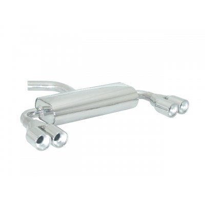 Escape Trasero Doble Acero Inox Salidas Redondas 2x80 Mm - Modificación Del Parachoques Original
  Volkswagen Golf Mk5 1.4ts