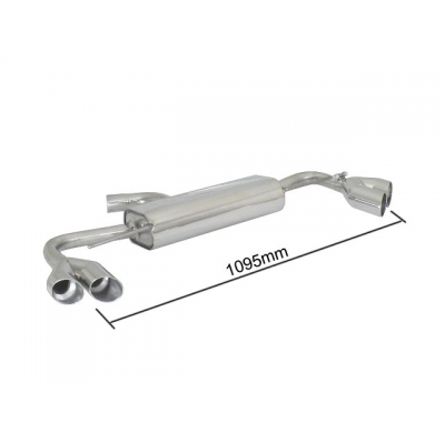 Escape Trasero Doble Acero Inox Salidas Redondas 2x80 Mm Sport Line Asimetricas - Modificación Del Parachoques Original
  Au