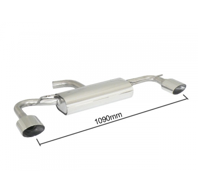 Escape Trasero Doble Acero Inox Salidas Ovaladas 135x90 Mm - Añadido Trasero Modelo R
  Volkswagen Scirocco(13) 1.4tsi (118k