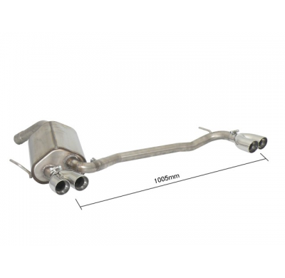 Escape Trasero Doble Acero Inox Salidas Redondas 2x70 Mm Sport Line Asimetricas - Modificación Del Parachoques Original
  Al