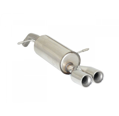 Silencioso Trasero Acero Inox Salidas Redondas 2x80 Mm Asimetricas - Línea Con Diámetro Mejorado 60 Mm
  Citroen Ds3 1.6 Turbo T