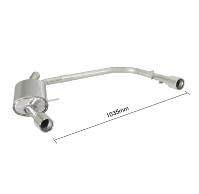 Escape Trasero Doble Acero Inox Salidas Redondas 90 Mm - Modificación Del Parachoques Original
  Ford S-Max 2.0tdci Dpf (120