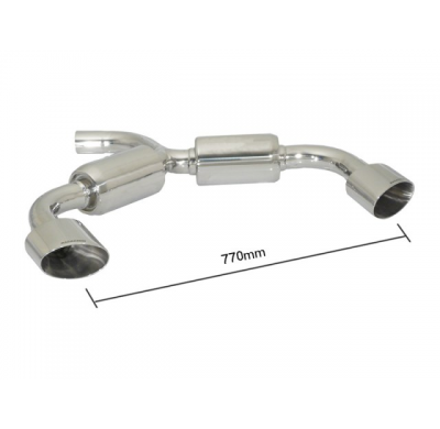 Escape Trasero Doble Acero Inox Salidas Ovaladas 135x90 Mm - Modificación Del Parachoques Original
  Volkswagen Scirocco(13)