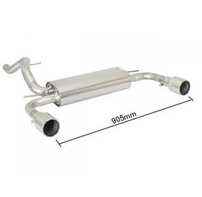 Escape Trasero Doble Acero Inox Salidas Redondas 102 Mm - Modificación Del Parachoques Original
  Ford Focus Mk3 (Typ Dyb) 2