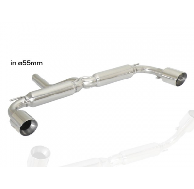 Escape Trasero Doble Acero Inox Salidas Redondas 102 Mm
  Mini R60 Countryman 2010>>2016 All4 2.0d Cooper Sd (105kw) 2011>>