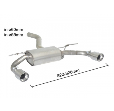 Escape Trasero Doble Acero Inox Salidas Redondas 90 Mm Sport Line - Paragolpes Paquete "M-Sport" O "M-Performance" - Bajo Pa