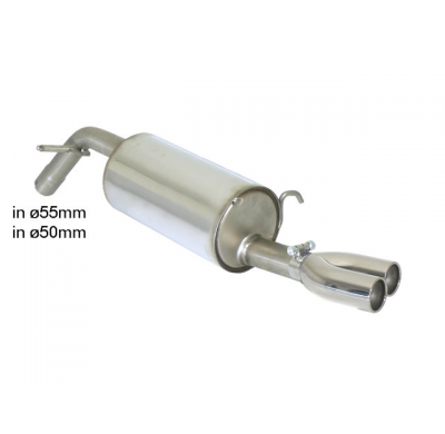 Escape Trasero Acero Inox Salidas Redondas 2x70 Mm Asimetricas - Modificación Del Parachoques Original
  Peugeot 208 Xy 1.6