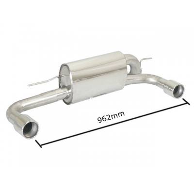 Escape Trasero Doble Acero Inox Salidas Redondas 90 Mm
  Bmw Serie1 F20/F21 F21 114i (75kw - N13) 2012>>2015 Ragazzon