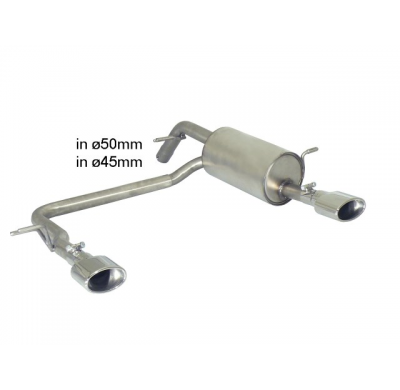 Escape Trasero Doble Acero Inox Salidas Ovaladas 115x70 Mm - Modificación Del Parachoques Original
  Peugeot 208 1.6vti (88k