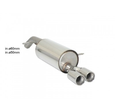 Escape Trasero Acero Inox Salidas Redondas 2x80 Mm Asimetricas
  Peugeot 208 1.6gti 30th (153kw) 2014>> Ragazzon