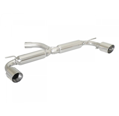 Escape Trasero Doble Acero Inox Salidas Redondas 102 Mm Sport Line - Modificación Del Parachoques Original O Bajo Paragolpes