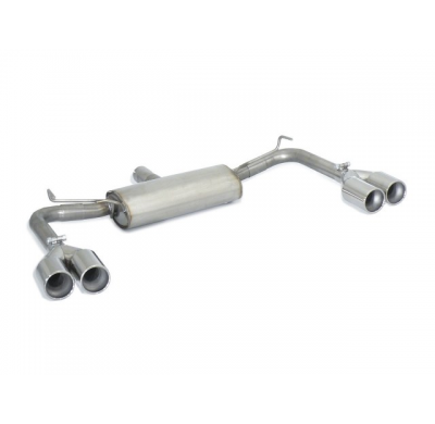 Escape Trasero Doble Acero Inox Salidas Redondas 2x80 Mm Asimetricas 
 Modificación Del Parachoques Original O Bajo Paragolp