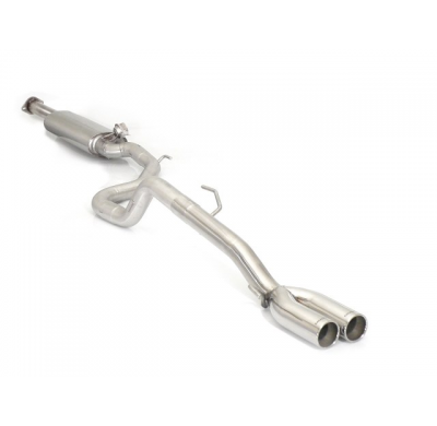 Escape Intermedio Acero Inox + Tramo Trasero Acero Inox Salidas Redondas 2x70 Mm Asimetricas      
 Con Valvula De Depresión