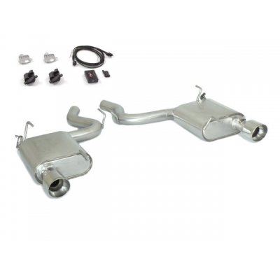 Escape Trasero Doble Acero Inox Salidas Redondas 102 Mm Sport Line  
 Con Válvulas Eléctricas Integradas Y Mando Wifi. 
 Lín