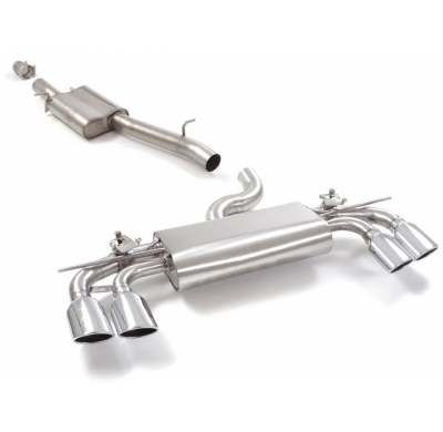 Tramo Intermedio Con Escape Acero Inox + Escape Trasero Doble Acero Inox Salidas Ovaladas 2 / 108x70 Mm 
 Con Valvulas I