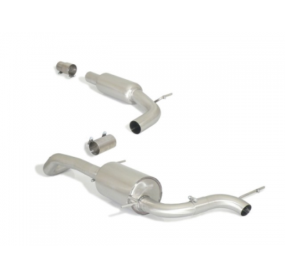 Escape Intermedio Acero Inox + Escape Trasero Acero Inox Con Salida Redonda Central 63,5 Mm 
 Línea Con Diámetro Mejorad