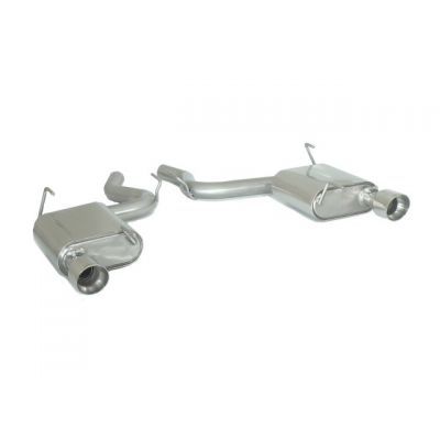 Escape Trasero Doble Acero Inox Salidas Redondas 102 Mm Sport Line  
 Línea Con Diámetro Mejorado 70 Mm
 Ford Mustang Mk6 20