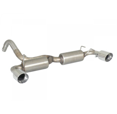 Escape Trasero Doble Acero Inox Salidas Redondas 102 Mm Sport Line  
  Línea Con Diámetro Mejorado 63,5 Mm
 Abarth 500 / 595