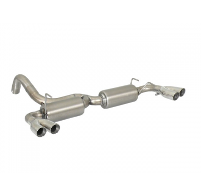 Escape Trasero Doble Acero Inox Salidas Redondas 2x60 Mm Sport Line Asimetricas 
  Línea Con Diámetro Mejorado 63,5 Mm
 Abar