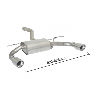 Silencioso Trasero Doble Acero Inox Salidas Redondas 90 Mm Sport Line
  Bmw Serie4 F32-F33-F36 F32(Coupè) 418d (110kw - B47) 201