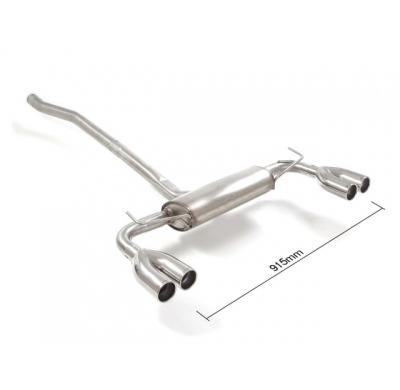 Escape Trasero Doble Acero Inox Salidas Redondas 2x70 Mm Asimetricas 
  Jeep Renegade 1.6 E-Torq (81kw) 2014>>2018 Ragazzon