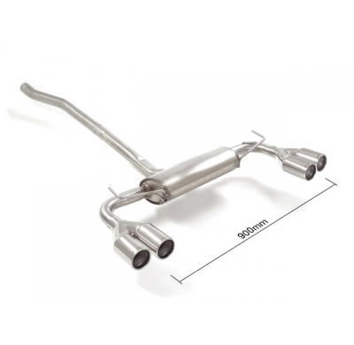 Escape Trasero Doble Acero Inox Salidas Redondas 2x80 Mm Asimetricas 
  Jeep Renegade 1.6 E-Torq (81kw) 2014>>2018 Ragazzon