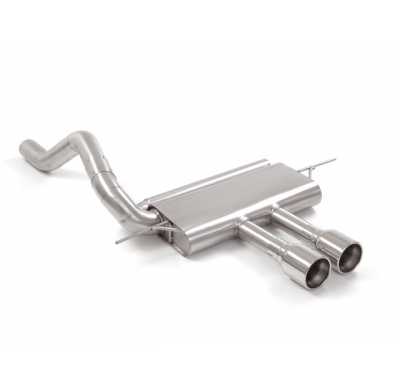 Escape Trasero Acero Inox Salidas Redondas Centrales 2 / 102 Mm  
 Línea Con Diámetro Mejorado 76 Mm
 Ford Focus Mk3 (Typ Dy